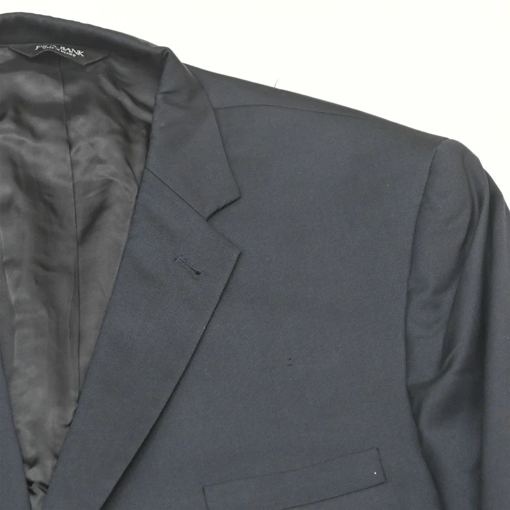 Jos A Bank 50S 44x29 Navy Blue 100% Wool Gordon Mens Jacket Pants Suit